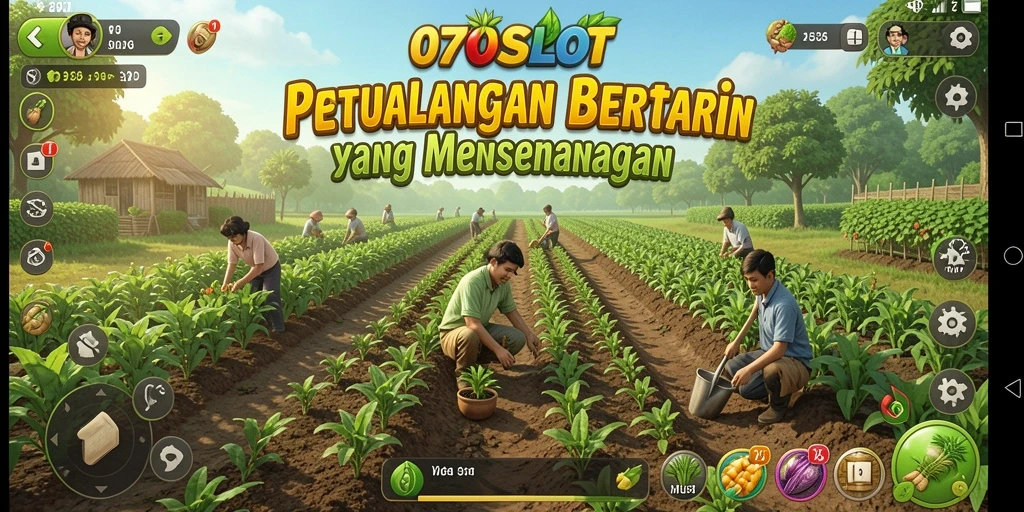 Screenshot gameplay 070SLOT yang menunjukkan visual pertanian yang menarik.