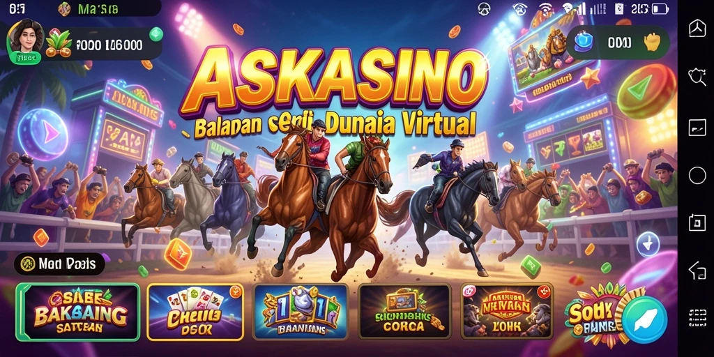 Screenshot ASKASINO menunjukkan aksi balapan yang mendebarkan dan grafis yang memukau.
