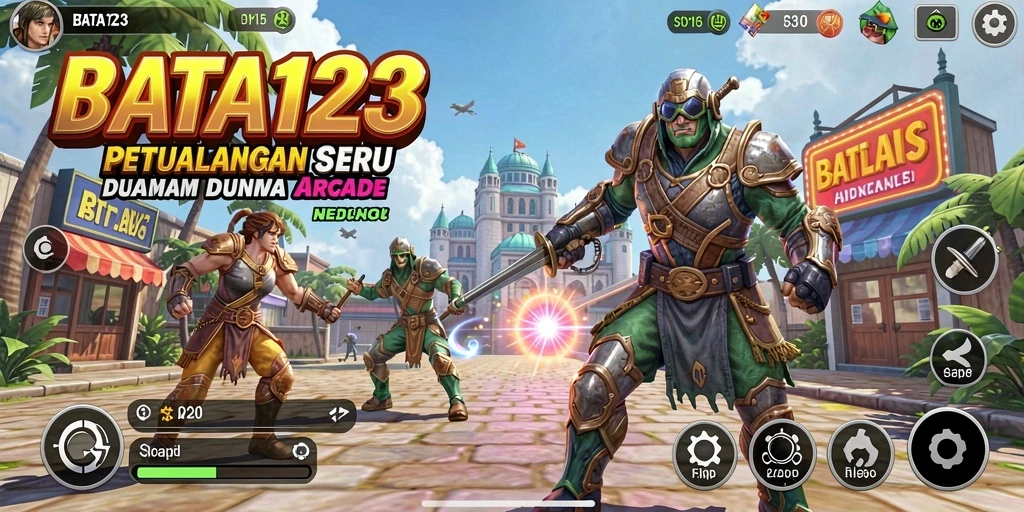 Screenshot utama BATA123 menunjukkan aksi seru dalam gameplay Arcade.