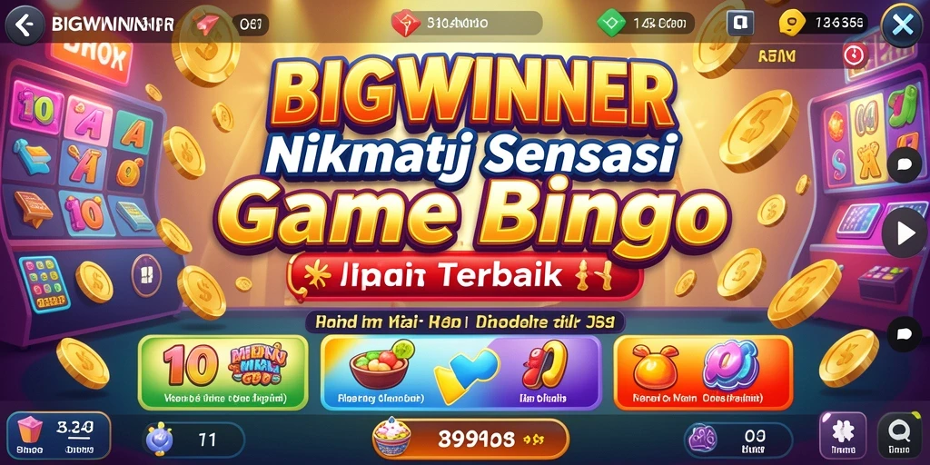 Screenshot gameplay BIGWINNER yang menampilkan suasana seru permainan Bingo.