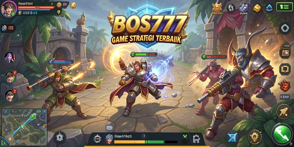 Tampilan antarmuka gameplay yang menarik dari BOS777.