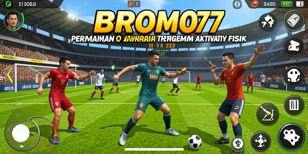 Screenshot utama BROMO77 menampilkan aksi intens dalam permainan olahraga.