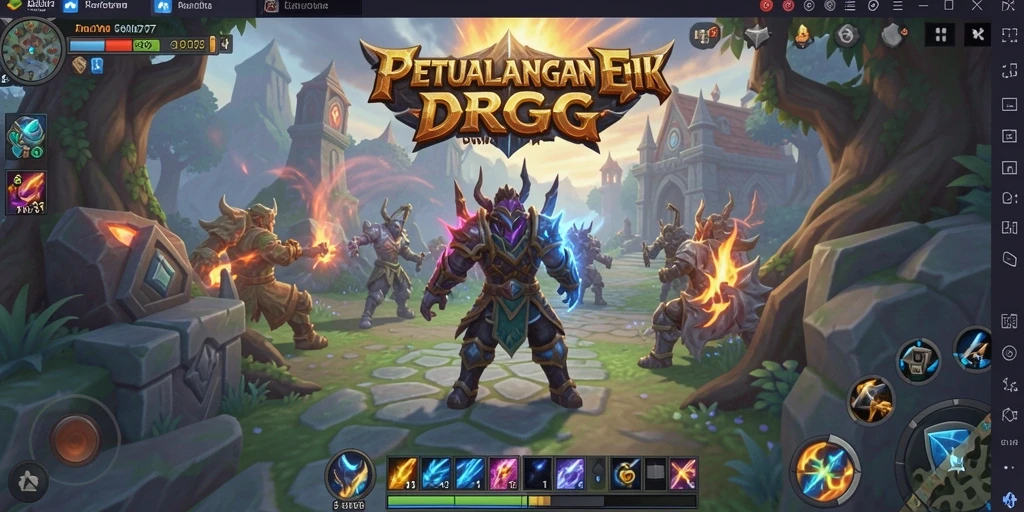 Screenshot gameplay C0077 menampilkan pertarungan seru dan dunia yang memukau.