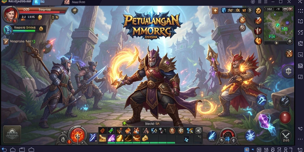 Screenshot menampilkan aksi seru dalam permainan MMORPG D06.