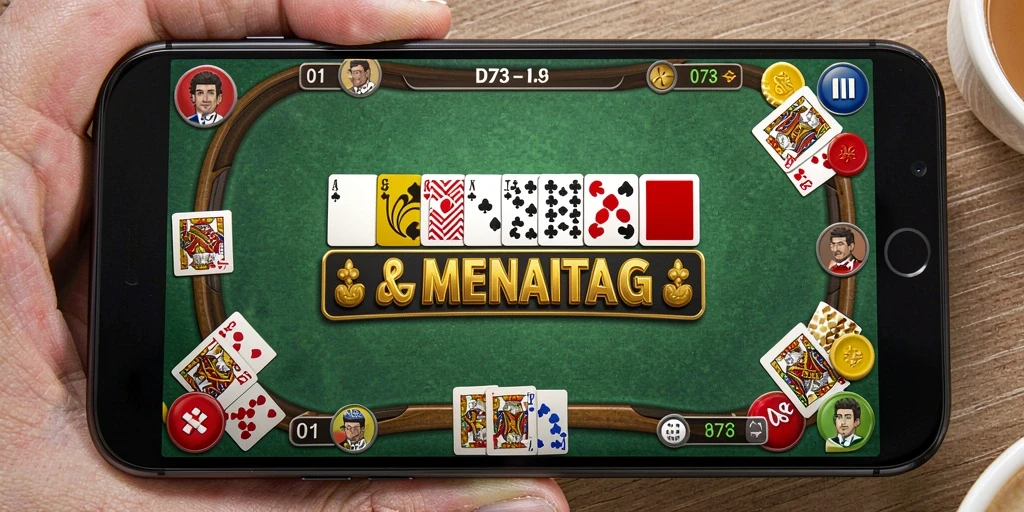 Screenshot D73 menampilkan aksi seru gameplay Domino.