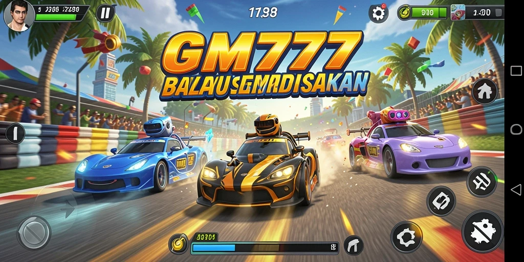 Gameplay seru GM777 dengan balapan menegangkan