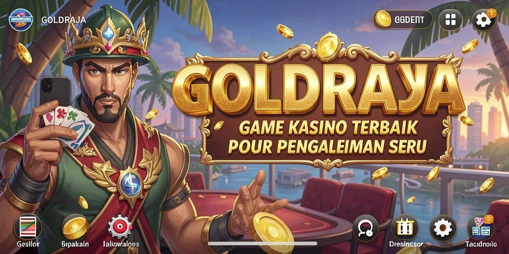 Screenshot utama GOLDRAJA menampilkan gameplay Kasino yang menarik.