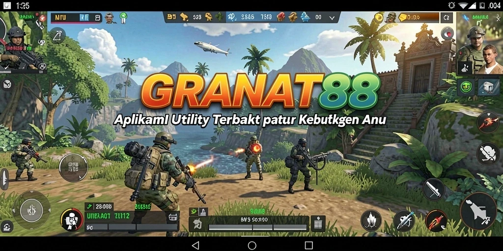 Tampilan utama aplikasi GRANAT88 dengan fitur Utility yang bermanfaat.
