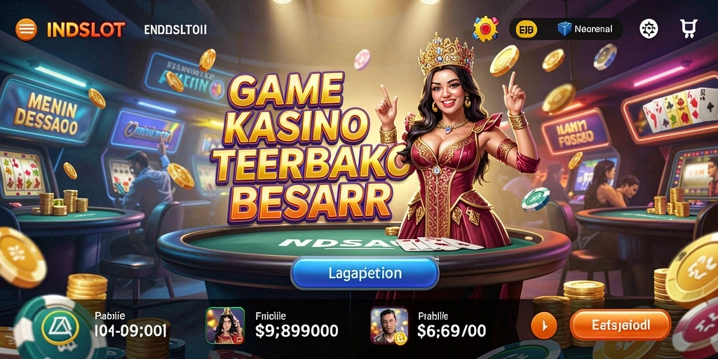 Screenshot INDSLOT menampilkan gameplay kasino yang menarik