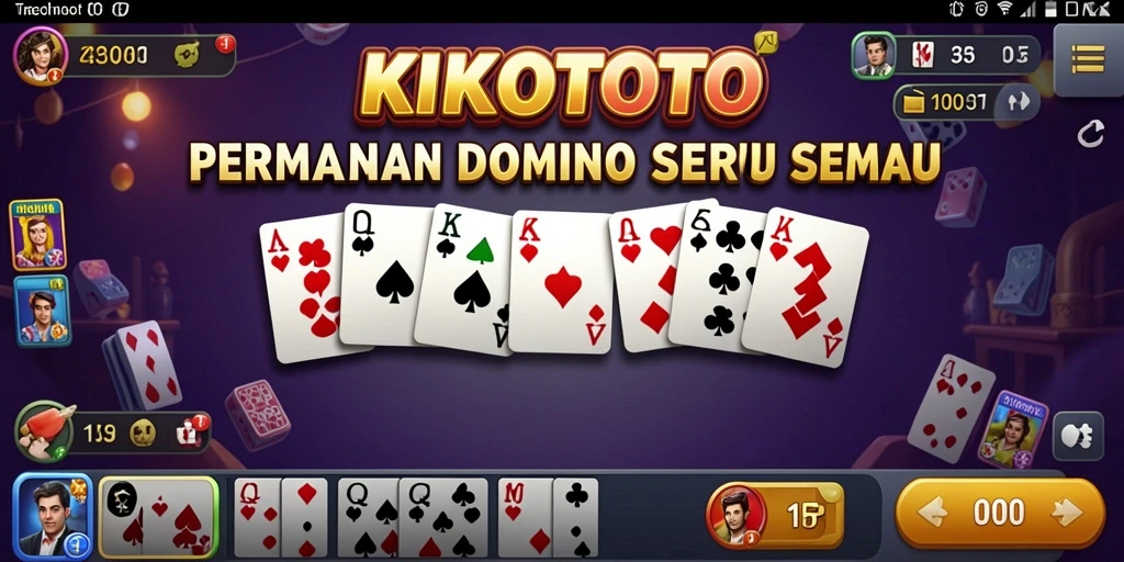 Screenshot permainan KIKOTOTO menampilkan gameplay yang mengasyikkan dalam Domino.