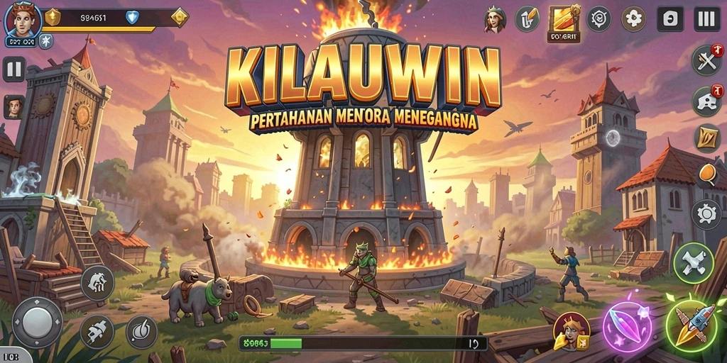 Gameplay KILAUWIN yang intens dan menegangkan saat membangun pertahanan.