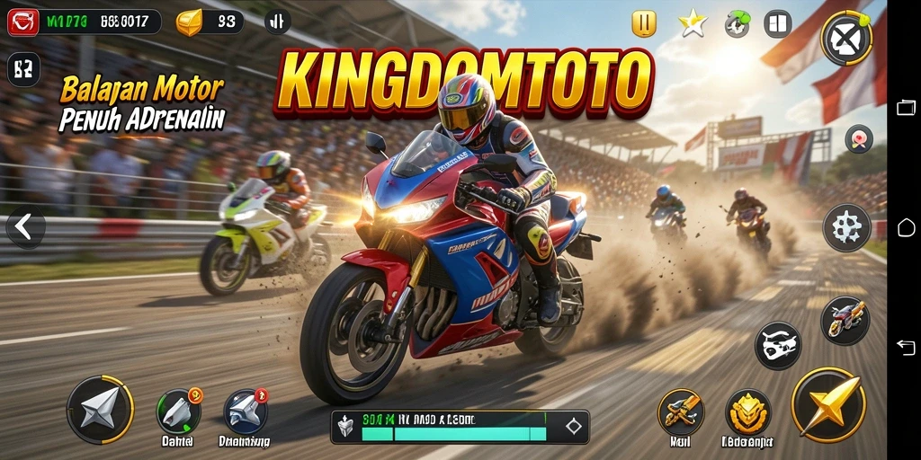 Tampilan gameplay <strong>KINGDOMTOTO</strong> dengan kecepatan tinggi yang mendebarkan.