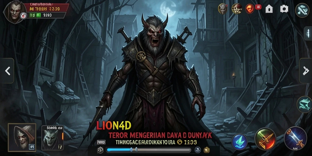 Screenshot gameplay LION4D menunjukkan kengerian yang mendebarkan.