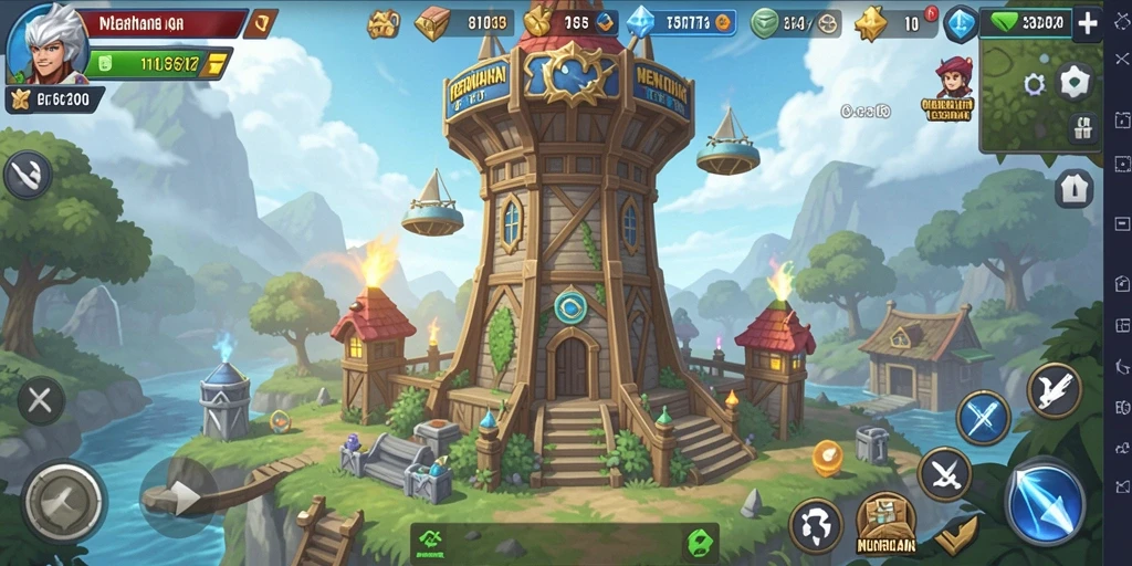 Gameplay menarik dari N06 dengan menara pertahanan yang strategis.