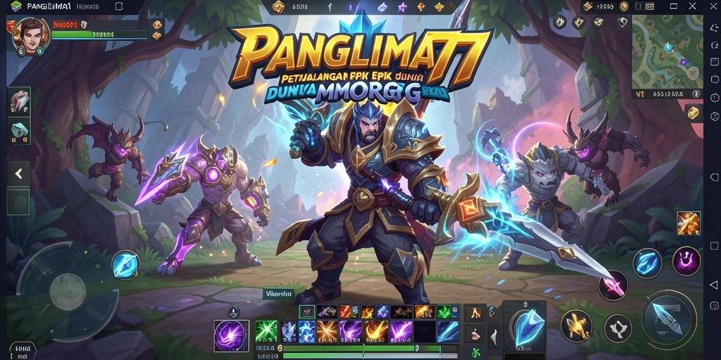 Gameplay seru dalam dunia fantasi MMORPG.