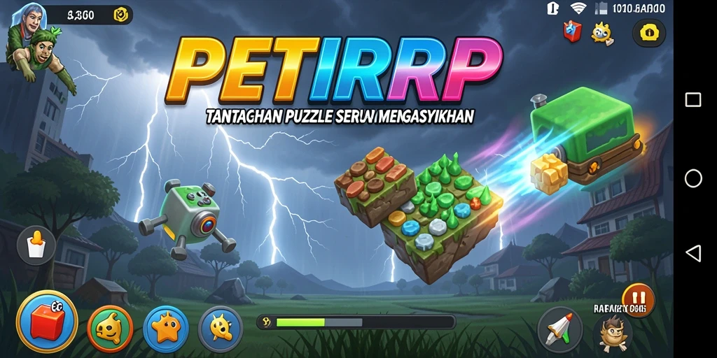 Screenshot utama PETIRRP yang menunjukkan gameplay Puzzle yang menantang.