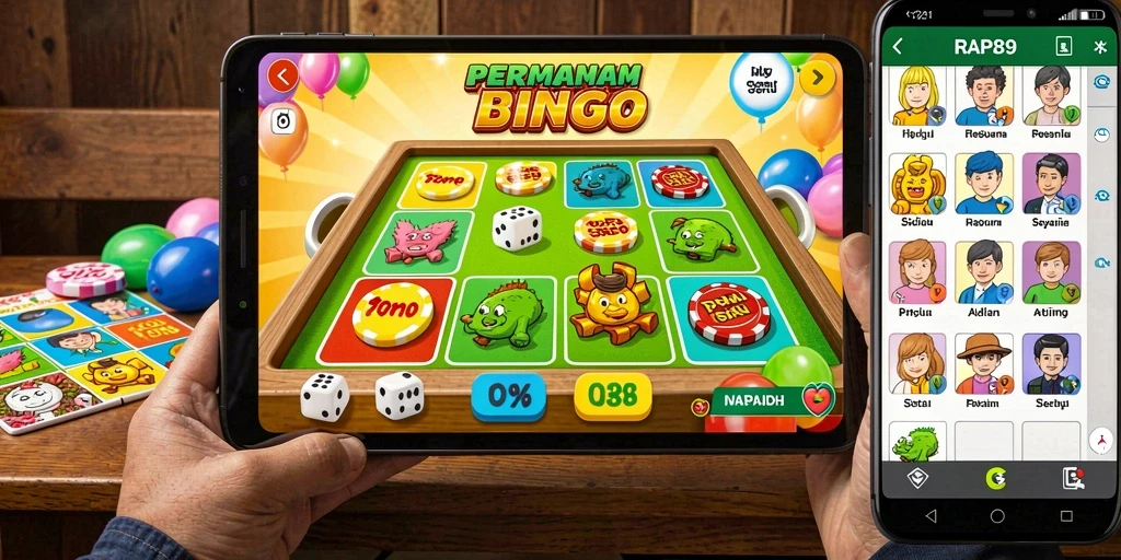 Screenshot gameplay RAP89 menampilkan suasana Bingo yang seru dan interaktif.