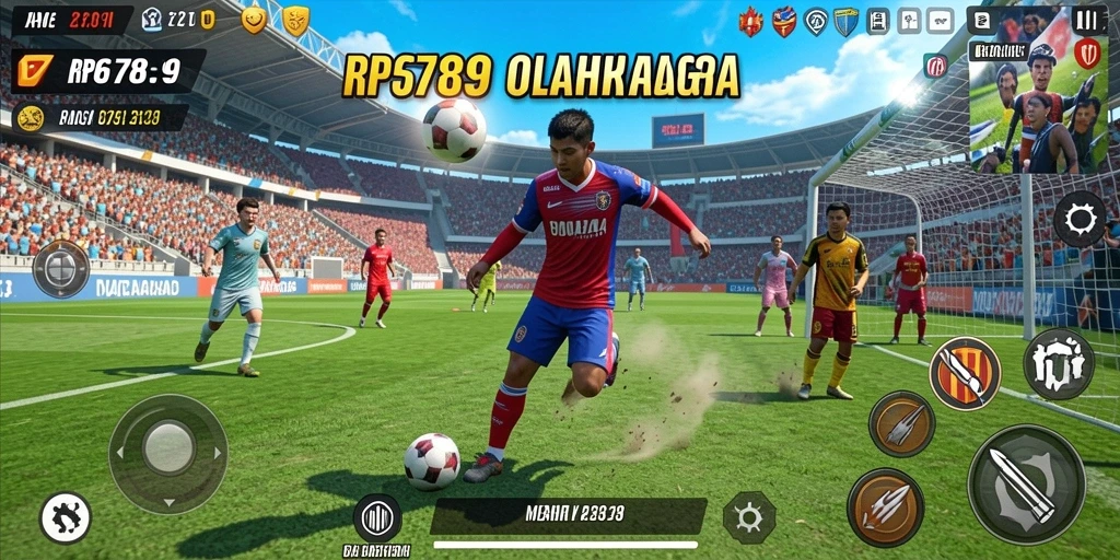 Screenshot RP6789 menampilkan aksi seru di lapangan olahraga.
