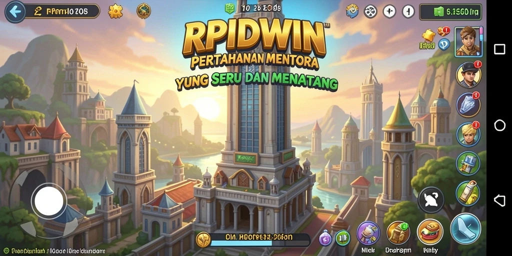 Tangkapan layar menampilkan aksi menarik dalam game Tower Defense RPIDWIN.