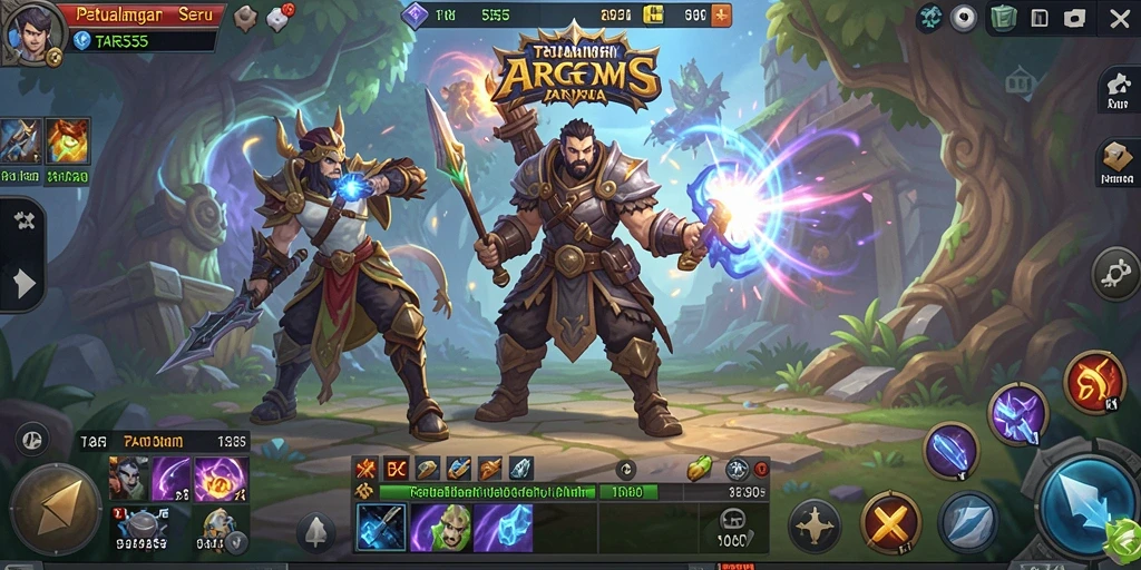 Tampilan gameplay seru dalam TAR555 dengan aksi pertarungan yang mendebarkan.
