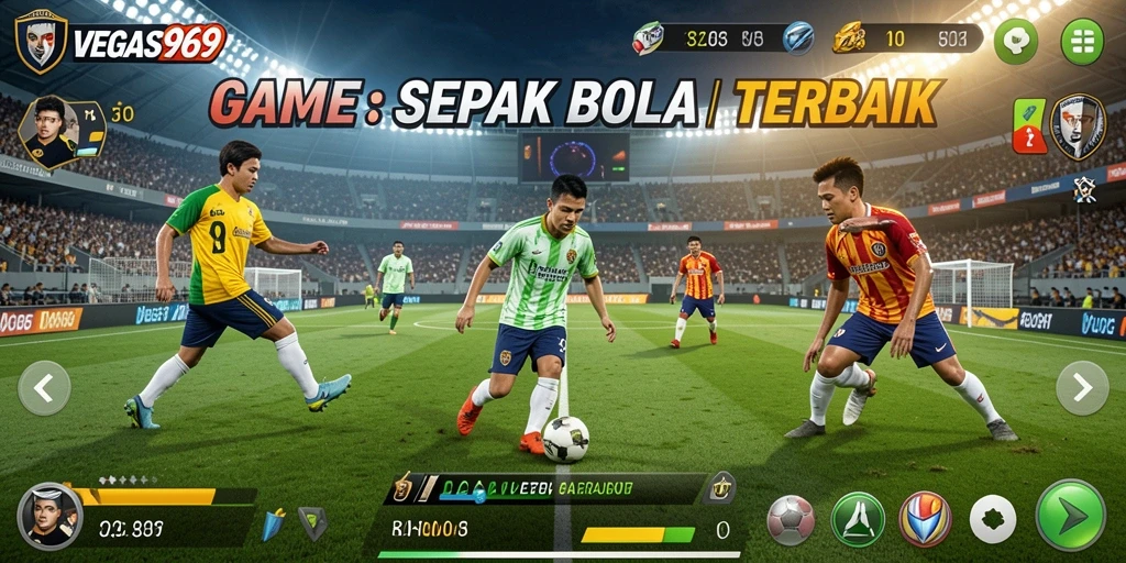 Tampilan gameplay <strong>VEGAS969</strong> yang penuh aksi dan realisme sepak bola.