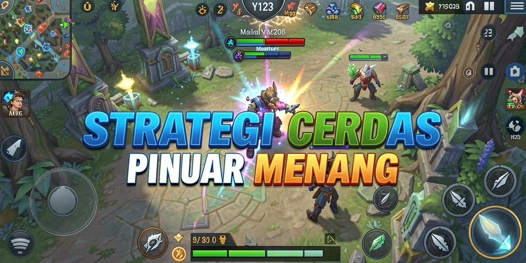 Gambar tampilan gameplay YY123 yang menampilkan pertempuran strategis.